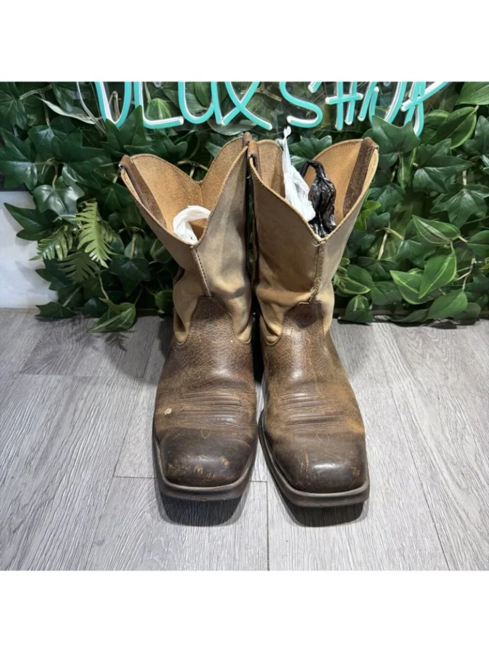 Ariat Men's Rambler Western Brown Leather Boots Size 9 EE